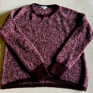 Women's Burgundy Pullover Knit Sweater